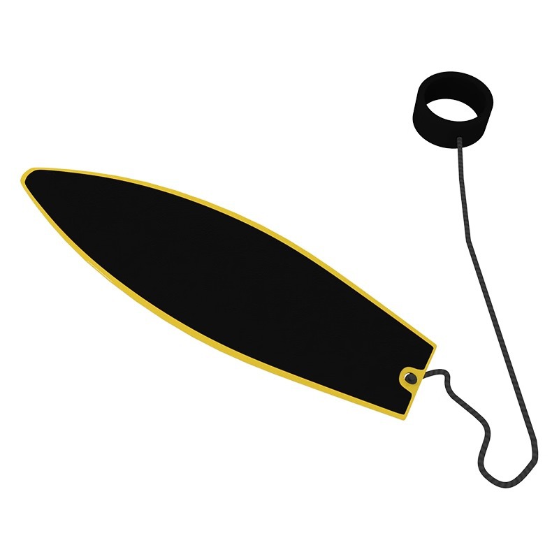 One yellow-fingered surfboard